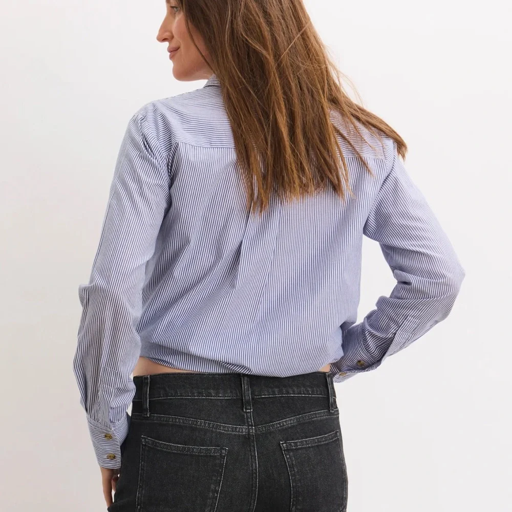 Hatch The Classic Buttondown Navy/White Microstripe - Picture 3 of 8
